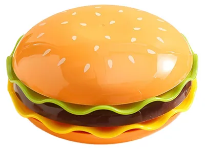 Produktbild von 5/7-teiliges Dip-Geschirr-Set, Hamburger-förmig, Salat- und Dessertteller, Knochen-Entsorgungsschüssel, Gewürzschalen, Cartoon-Geschirr für Partys