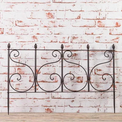 Produktbild von AltoBelli Rankgitter NERO Metall Zaun Antik Rost Braun Lackiert 72x46 cm
