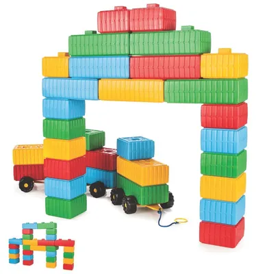 Produktbild von Pilsan Brick Block 03251, 43 teilig, große bunte Bausteine, ab 3 Jahre