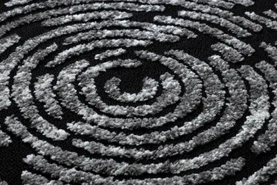 Produktbild von Teppich MAROC G8499 schwarz / weiß Franse berber marokkanisch shaggy Schwarz 120x170 cm