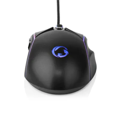 Image de Nedis Gaming Mouse - filaire - 800 / 1200 / 2400 / 3200 / 4800 / 7200 dpi - DPI réglable - Nombre de boutons : 6 - droitier - 1.50 m - LED