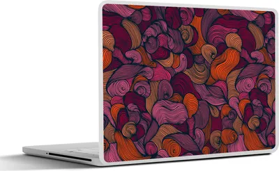 Produktbild von MuchoWow® Laptop Aufkleber Sticker Cover Muster - Linienkunst - Jugendstil 30x21 cm - Sticker für Laptop - Selbstklebend