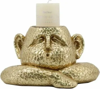 Produktbild von Kerzenhalter dkd home decor gold Harz 21 x 15 x 12 cm
