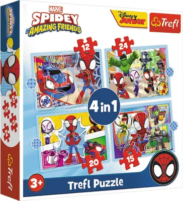 Image de Trefl Spider-Man Puzzle 4 en 1 Spidey