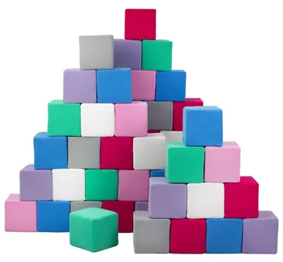 Obrázek produktu pro Pěnové kostky-sada 45 velkých pěnových kostek Pyramida uni