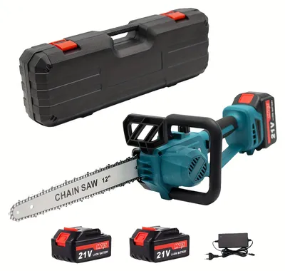 Image de Scie à chaîne - Scie d'élagage - Scie à branches - Scie manuelle - Scie à bois - Sans fil, moteur brushless - 1500W, 12 pouces