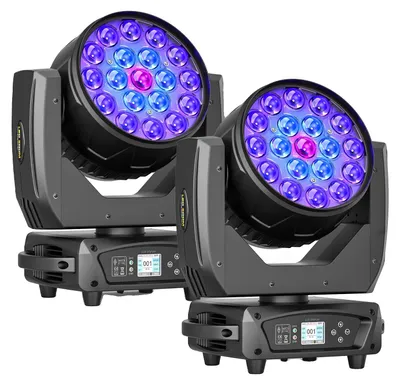 Image de Projecteur à tête mobile, LED RGBW, contrôle DMX, couleur noire, couleur noire