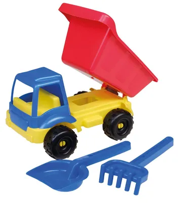Produktbild von Kipp-LKW 27x16x20 cm mit Schaufel, Harke