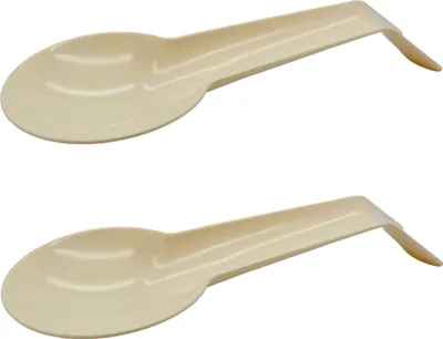 Produktbild von 2x Beige Kochlöffelablage Schneebesenablage aus Kunststoff Löffelablage Küchen Utensilien Ablage für Küchenhelfer
