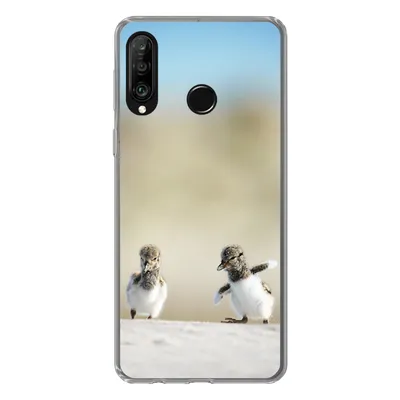 Produktbild von MuchoWow® Handyhülle Schutzhülle Hülle für Huawei P30 Lite Junge - Sand - Vögel Silikon Softcase Handy Hülle - Handyhülle