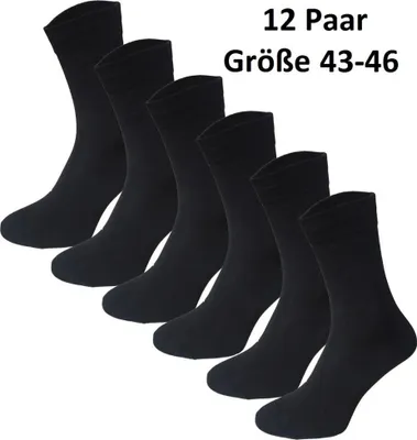 Produktbild von Garcia Pescara 12 Paar Classic Socken Strümpfe aus Baumwolle in schwarz Größe 43-46