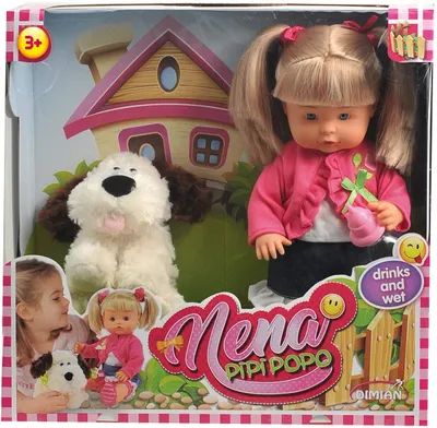 Produktbild von 36 cm Baby Nena Pippi POPO WITH DOG SET