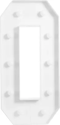 Produktbild von LED Leuchtzahl - Zahl 0 - 100 cm - Warmweiß 2000–3000 K - Deko für Geburtstag & Hochzeit - Weiß