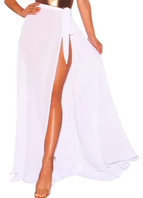 Productafbeelding van JLTPH Dames strandrok, hoge taille, zomer, sarong, strandjurk, boho, met zijsplit
