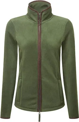 Produktbild von Premier Workwear PR824 | WomenŽs ŽArtisanŽ Fleece Jacket XS bis 3XL - Farbe: Moss Green (ca. Pantone 2410C)/Brown (ca. Pantone 4975C) - Größe: S
