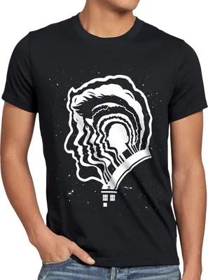 Produktbild von style3 Timelord Generationen T-Shirt Herren zeitreise serie polizei notrufzelle, Größe:4XL, Farbe:Schwarz