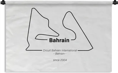 Produktbild von MuchoWow® Wandteppich Wandbehang Formel 1 - Bahrain - Rennstrecke 90x60 cm Tapisserie Dekoration Wandtuch - Wandskulpturen - Bildteppich