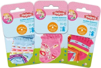 Zdjęcie produktu dla Kolorowe skarpetki dla lalek, 1 para, rozmiar 35-45 cm