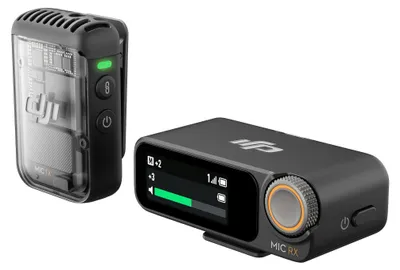 Produktbild von DJI Mic 2, 50 - 20000 Hz, 21 dB, 120 dB, Omnidirektional, Kabellos, Bluetooth