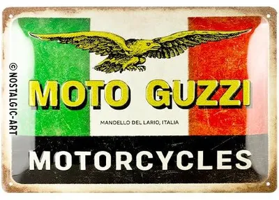 Obrázek produktu pro Nostalgic-Art - Plechový talíř 20 x 30cm - Moto Guzzi - Motocykly Italia