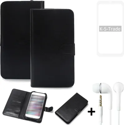 Produktbild von K-S-Trade Wallet Case Handyhülle kompatibel mit OnePlus OnePlus 8 Pro Schutzhülle Flip cover Flipstyle Tasche Hülle Flipcover Slim Bumper schwarz +