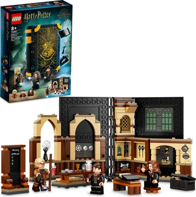 Image de LEGO 76397 Harry Potter Poudlard Moment : Leçon de défense, livre-jouet avec minifigures, idéal comme jeu de voyage ou cadeau