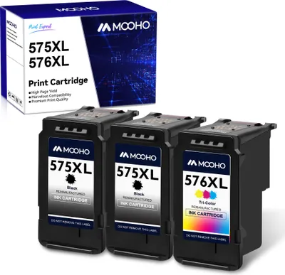 Produktbild von MOOHO 3er PG-575XL CL-576XL für Canon 575 XL 576 XL PIXMA TS3550i TS3551i TR4750i TR4751i Druckerpatronen