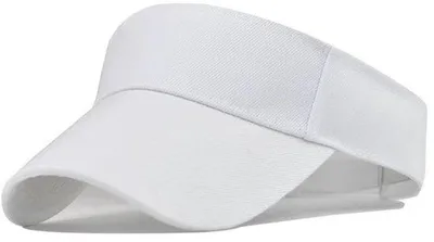 Immagine prodotto di Cappelli da sole regolabili in cotone bianco per uomo e donna