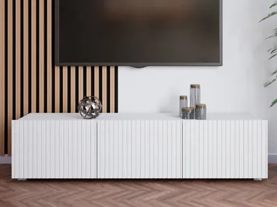Produktbild von GrainGold TV-Schrank Kioto - RTV-Schrank, RTV-Tisch, Lowboard, Wohnwand Modern - TV-Schrank Weiß