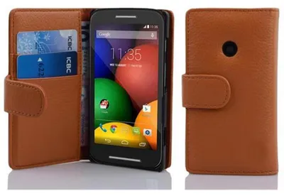 Zdjęcie produktu dla Cadorabo DE-101091, Motorola, Motorola MOTO E, Brązowy