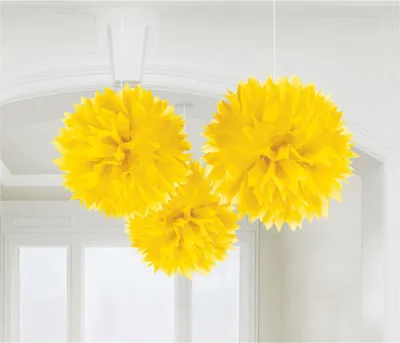 Produktbild von Wabenball Fluffy 40cm/3St. Gelb