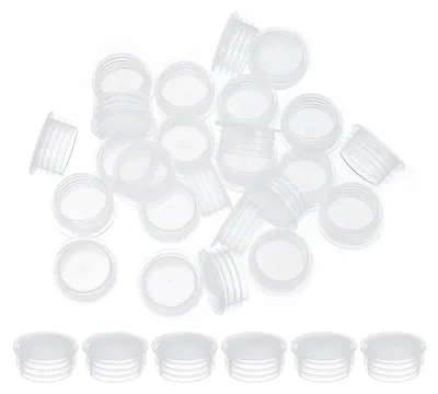 50 Stück Pfefferstreuer-Stopfen 20 mm, Kunststoff, transparent