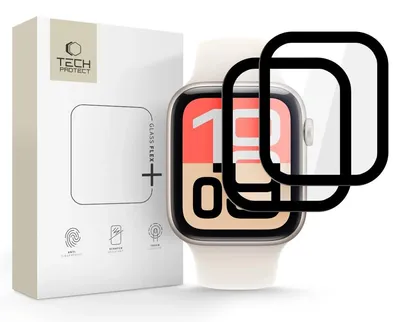 Obrázok produktu pre Tech-Protect Glass Flex+ 2-Pack Apple Watch 4 / 5 / 6 / Se 1 / 2 / 3 (40Mm) Čierne (5906302336104)