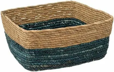 Obrázek produktu pro Nízký čtvercový koš přírodní/mořský 31 x31cm