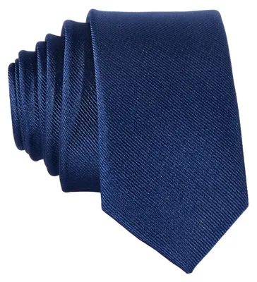 Produktbild von DonDon schmale dunkelblaue Krawatte 5 cm glänzend