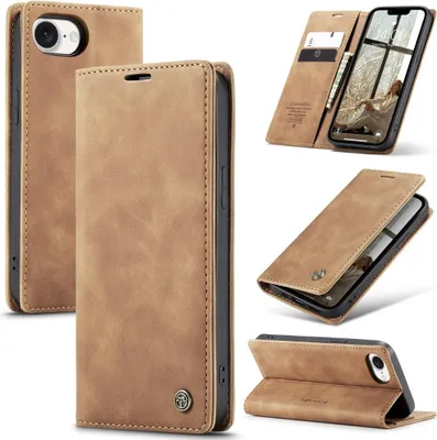 Produktbild von iPhone 16e / 17e Hülle - CaseMe 013 Klapphülle - Braun
