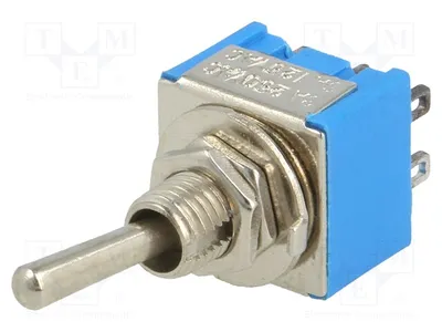 Produktbild von 1x  Schalter Hebelsc Pos: 3  ON-OFF-ON 3A/250VAC  Kippsc