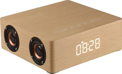Obrázek produktu pro Dřevěný reproduktor s budíkem Bluetooth
