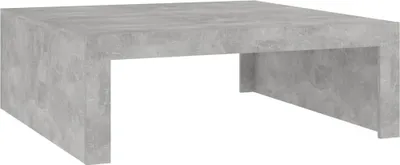 Image de vidaXL Table basse gris béton 100x100x35 cm Bois composite