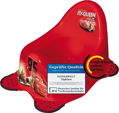 Produktbild von Töpfchen Disney Cars rot für Babys und Kinder stabiler Babytopf mit Anti-Rutsch-Funktion