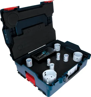 Produktbild von Lochsägen-Set Progressor for Wood & Metal, Ø 22-83mm, 11-teilig (mit Power Change Plus Adapter, L-BOXX)