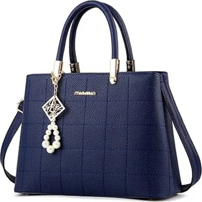 Produktbild von Damenhandtaschen, große schwarze Lederschultertasche, Damen-Umhängetasche