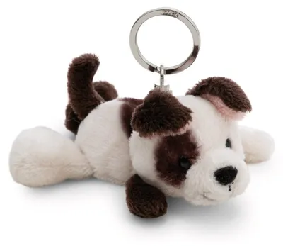 Produktbild von NICI Schlüsselanhänger Hund liegend weiß 10cm
