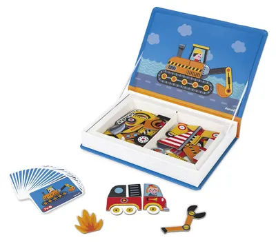 Immagine prodotto di Janod Janod Magnetibook Racers Voertuigen - Magneetboek