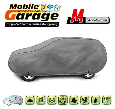 Obrázok produktu pre Vysoko kvalitná plachta na vozidlo Kegel pre Jeep/SUV, séria Offroad „Mobile Garage“, veľkosť M 400–420 cm x 135–145 cm