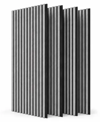 Produktbild von STEGU Linea Acoustic PROline 4er Set Akustikpaneele 120x60,5 cm Schallabsorption MDF Grau