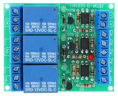 Produktbild von Relaismodul 3-Kanal-High-Level-Trigger mit Optokoppler-Isolation DC 12V 10A