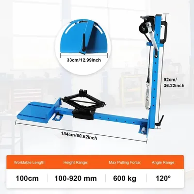 Produktbild von Auto Beulenzieher Set - Verstellbarer Blechzieher 600 kg - Karosserie Ausbeulwerkzeug - Türfalz & Radlauf Reparatur - Karosserieinstandsetzung