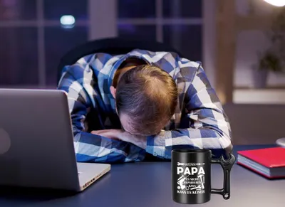 Produktbild von Weihnachtsgeschenke für Väter - Tasse für Papa mit Schraubenschlüsselgriff, Geschenk für Handwerker, Geburtstagsgeschenk für Väter, Kaffeetasse für Weihnachten und Vatertag