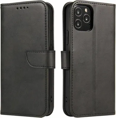 Produktbild von Premium Magnet Case Buch Tasche Schutzhülle aufklappbare Hülle Standfunktion Zubehör kompatibel mit Honor Magic4 Schwarz